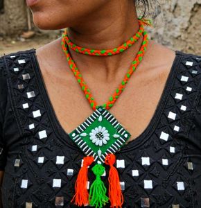 Boho Beaded Pendant Necklace