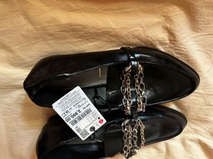 Zara Loafers With Chain Detailing