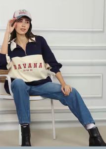 Shine Colorblock "Havana" Pullover Sweatshirt