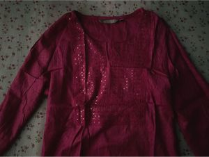 Beautiful Embroidered Kurta with Sequins
