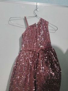 Sparkly Rose Gold Girls Dress