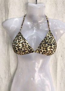 Leopard Print Bikini Top