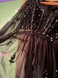Stunning Black Embellished Kurta