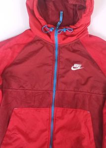 Nike Red Hooded Zip-Up Jacket
