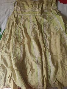 Green Embroidered Skirt