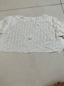 Cream Cable Knit coverup