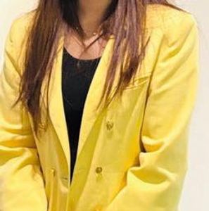 Yellow Double Breasted Blazer