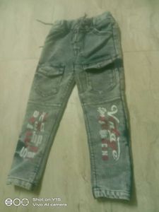 Cute Blue Cargo Jeans 4to 5yrs