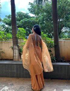 Orange Ethnic Kurta Set with Palazzo