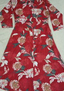 Red Floral Printed Co-Ord Set