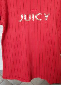 Juicy Couture Red Graphic T-Shirt xxl