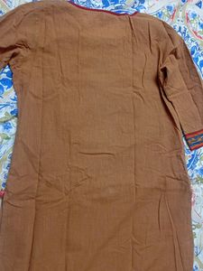 EKOyRamas Cotton Straight Cut Kurta With Embroider