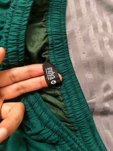 Emerald Green Palazzo Pants with elegant border