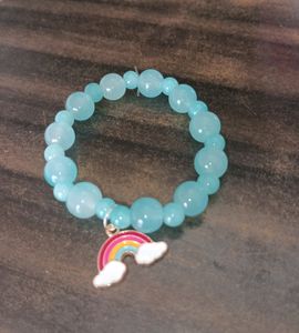 Sky Blue Breacelet With Charm