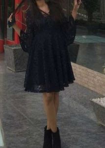 Beautiful Navy Blue Lace Dress