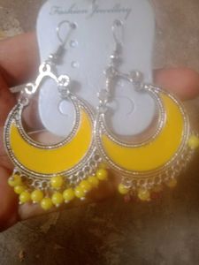 Colorful Beaded Jhumka Earrings