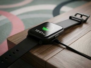 Black Smartwatch with Charger