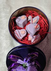 Decorative Round Tin Box with cute miniature