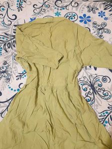 Light Green Embroidered short kurti