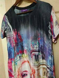 Shiny Cute Xxl Size Top With Elegant Detailin