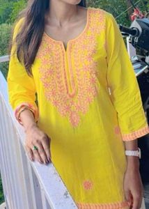 Yellow Embroidered Kurta💅🏼💞