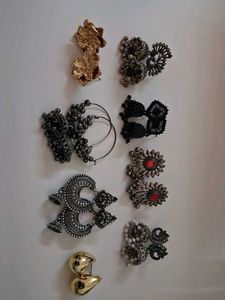 8 Assorted Ethnic &amp; Designer Earrings Set