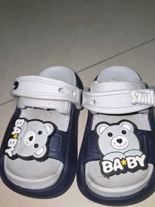Cute Baby Bear Sandals | Navy Blue & White | Toddl