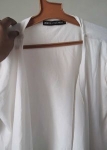 White Open Front Cardigan