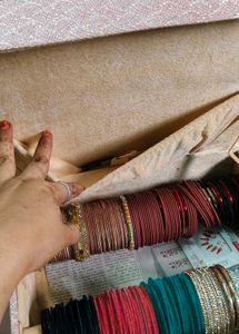 Assorted Bangles Set with Jewelry Box