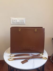 Miraggio Brown Leather Tote Bag