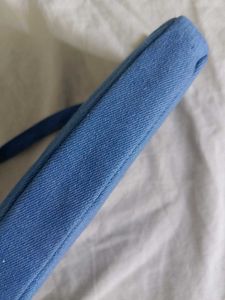 Blue Denim Shoulder Bag with Chain