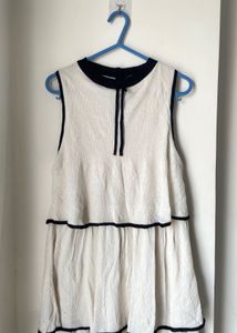 Zara Chic Tiered White Dress