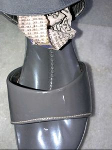Glossy Black Ankle Strap Sandals – Sleek &amp; Stylish