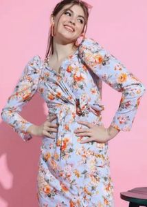 Tokyo talkies Floral Print Wrap Dress