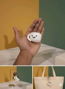 Cute Crochet Coffee Cup Keychain