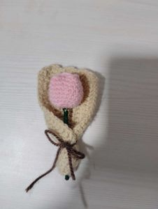 Crochet bouquet keychain