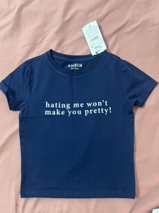 Shein Navy Graphic T-Shirt