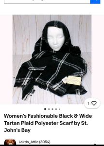 St. John's Bay Plaid Scarf