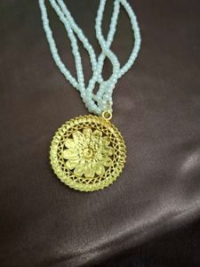 Handmade Elegant Seed Pearl &amp; Enamel Necklace