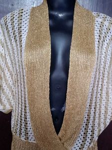 Gold &amp; White Sheer Cover-Up fixed price