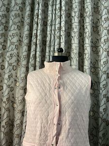 Quilted Pink Sleeveless Vest