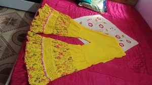 Beautiful Sharara Haldi Ceremony Dress💛