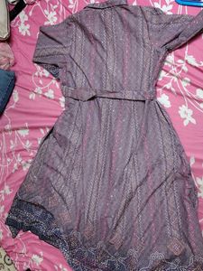 Embroidered Ethnic Kurta with Belt
