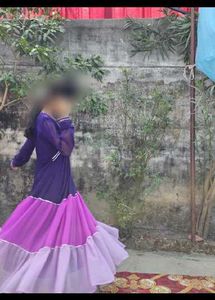 Purple Tiered party wear Dress