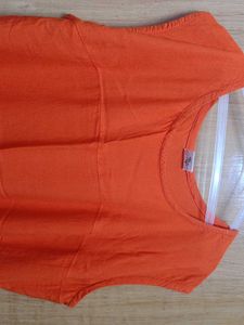 Vibrant Orange Sleeveless Kurta