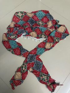 Boho Print padded Blouse with Shells