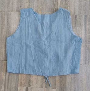 Boho Lace Trimmed V-Neck Sleeveless Top