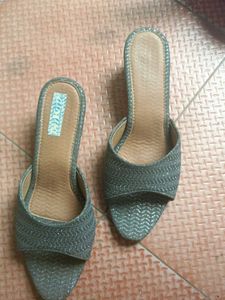 Sparkly Wedge Mules