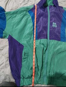 Retro Color Block Windbreaker Jacket