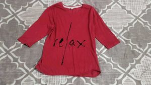 Relaxed red Graphic Tee
